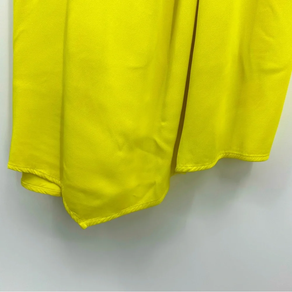 Anthropologie Yellow Sleeveless Scoop Neck Maxi Dress Womens Small Pleated N371 - Picture 2 of 10